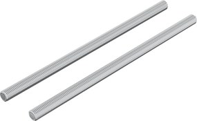 vidaXL Ράβδος Με Σπείρωμα 2 pcs Ασημί 6 x 120 mm Ατσάλι