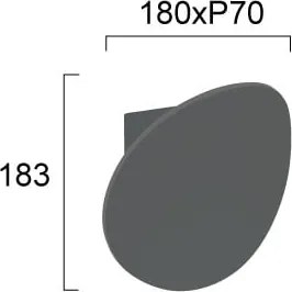 Απλίκα Τοίχου LED Viokef Corto Anthracite 4285301