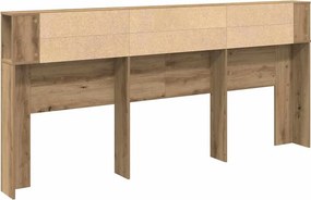 vidaXL Κρεβάτι με Κεφαλάρι Artisan Oak Επεξεργασμένο ξύλο