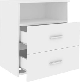 vidaXL Κομοδίνο Λευκό 50 x 32 x 60 εκ.