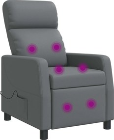 vidaXL Κάθισμα μασάζ Γκρι Τεχνητό Δέρμα