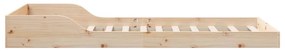 vidaXL Σκελετός Κρεβατιού Καφέ 80 x 220 cm Μασίφ ξύλο πεύκου