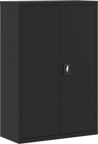 vidaXL Αρχειοθήκη Μαύρη 90 x 40 x 140 εκ. Ατσάλινη