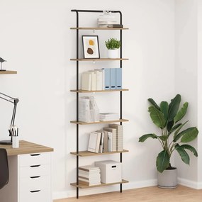 vidaXL Ράφι Βιβλίων 6 επιπέδων 60 x 24 x 203 εκ Επεξεργασμένο ξύλο