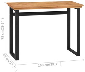 ΓΡΑΦΕΙΟ 100 X 45 X 75 ΕΚ. ΑΠΟ ΜΑΣΙΦ ΞΥΛΟ TEAK 325279