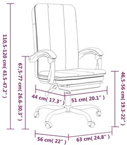 Καρέκλα Γραφείου Ανακλινόμενη Taupe Υφασμάτινη - Μπεζ-Γκρι