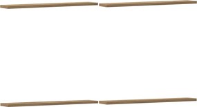 vidaXL Ράφια Βιβλιοθήκης 4 τεμ. Artisan Δρυς 60x10x1,5 εκ. Επεξ. Ξύλο