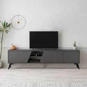 Έπιπλο τηλεόρασης Fiona ανθρακί 180x35x48εκ