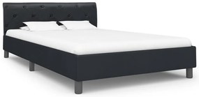 vidaXL Πλαίσιο Κρεβατιού Μαύρο 140 x 200 εκ. από Συνθετικό Δέρμα
