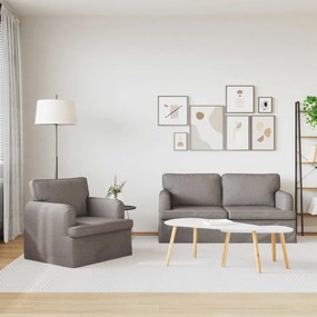 vidaXL Καναπές 140cm 2 pcs Taupe Μέταλλο