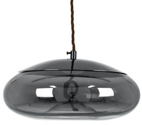 Κρεμαστό Φωτιστικό LED Φ30 Γυάλινο ΑΧΤΟΝ 2700K 500lm Οβάλ Globostar-751-Φιμέ/Smoke 00751