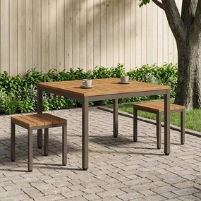 vidaXL Τραπεζάκι σαλονιού Φυσικό και Καφέ 98 x 100,5 x 45 cm