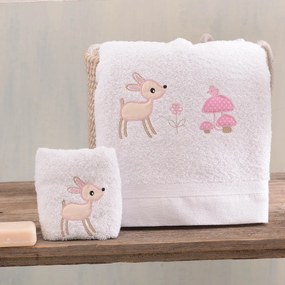 Βρεφικές Πετσέτες (Σετ 2τμχ) Rythmos Floppy Pink 450gsm