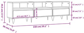 ΈΠΙΠΛΟ ΤΗΛΕΟΡΑΣΗΣ ΚΑΦΕ ΔΡΥΣ 150X30X44,5 ΕΚ. ΕΠΕΞΕΡΓΑΣΜΕΝΟ ΞΥΛΟ 831283