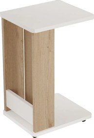 Βοηθητικό Τραπεζάκι Δρυς / Λευκό FRAGRA 32x55x42