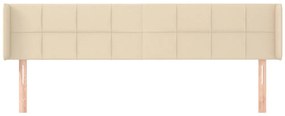 vidaXL Κεφαλάρι με Πτερύγια Κρεμ 163x16x78/88 εκ. Υφασμάτινο