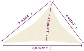 ΠΑΝΙ ΣΚΙΑΣΗΣ ΚΡΕΜ 4 X 5 X 6,8 Μ. ΑΠΟ HDPE 160 ΓΡ./Μ² 311211