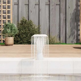 vidaXL Σιντριβάνι Πισίνας Ασημί 64 x 30 x 52 εκ. από Ανοξείδωτο Ατσάλι