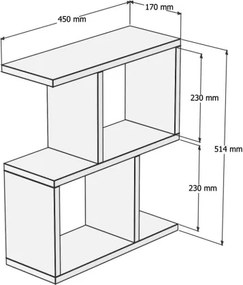 Βοηθητικό Τραπεζάκι Λευκό SICINOR 45x17x51.4