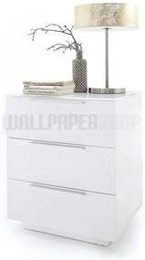 Κομοδίνο Λευκή Λάκα 50x60x40