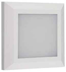 Adeleq Led Πλαφονιέρα PC Τετράγωνη D125mm 4W 3000K Ip65 Λευκή 3-9700