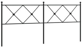 vidaXL Κεφαλάρι Μαύρο 180 εκ. Μεταλλικό