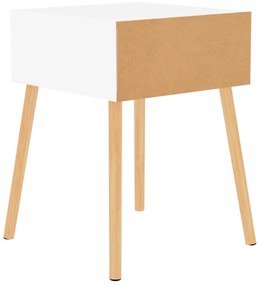 vidaXL Κομοδίνα 2 τεμ. Λευκά 40 x 40 x 56 εκ. από Επεξεργ. Ξύλο