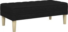 vidaXL παγκάκι με μαξιλάρι Μαύρο 113 x 57 x 39 εκ. ύφασμα