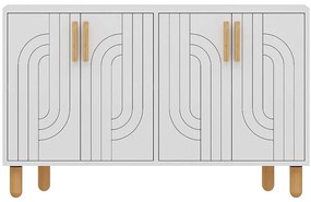 Μπουφές Rodney 327ODS1291 120x29,6x73,6cm White-Oak Μοριοσανίδα, Μελαμίνη