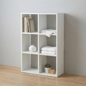 Βιβλιοθήκη Cube Megapap χρώμα λευκό 60x20x90εκ.