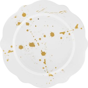 Dessert Plate Set (6 Pieces) DNR0032 White
Gold