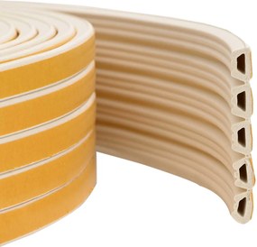 vidaXL Αυτοκόλλητη σφραγίδα παραθύρου 10 x 6 mm 50 m Λευκό EPDM αφρός