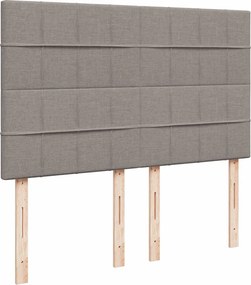 vidaXL Κρεβάτι Boxspring με Στρώμα Taupe 160x200 εκ. Υφασμάτινο