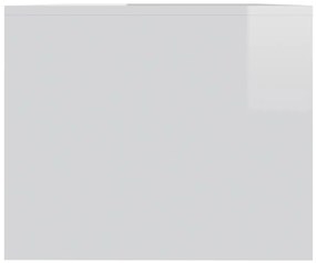 vidaXL Τραπεζάκι Σαλονιού Γυαλ. Λευκό 90x50x41,5 εκ. από Μοριοσανίδα