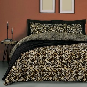 Σεντόνια Happy 9528 (Σετ 3τμχ) Beige-Black Das Home Single 170x260cm 100% Cotton