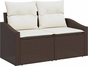 vidaXL Σετ Καναπέ με μαξιλάρι 6 pcs Καφέ συνθετικό ρατάν