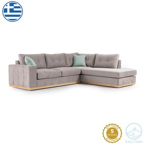 Intrahome Γωνιακός καναπές αριστερή γωνία PYRENEESA Intrahome ύφασμα elephant-ciel 280x225x90εκ | SKU: INTRAPA-279111132