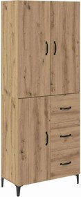 vidaXL Highboard Artisan Oak 69,5 x 34 x 180 εκ. Επεξεργασμένο ξύλο