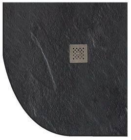 Ντουζιέρα ημικυκλική υψηλής αντοχής PIETRA Ardesia KARAG 80x80x2,5cm