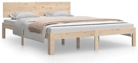 vidaXL Πλαίσιο Κρεβατιού 150 x 200 εκ. Μασίφ Ξύλο King Size