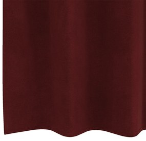 vidaXL Curtains Ένα οργανικό προϊόν με γαντζάκια 2 τμχ Μπορντό Βελούδο