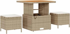 vidaXL Σετ Καναπέ Κήπου 12 pcs Μπεζ συνθετικό ρατάν