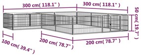 ΠΑΡΚΟΚΡΕΒΑΤΟ ΣΚΥΛΟΥ 12 ΠΑΝΕΛ ΜΑΥΡΟ 100X50ΕΚ ΑΤΣΑΛΙ ΒΑΦΗ ΠΟΥΔΡΑΣ 3115977