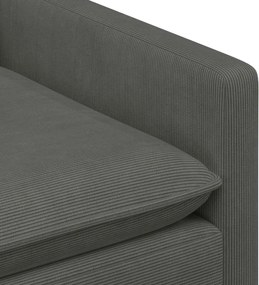 vidaXL Σετ Καναπέ 2 pcs Σκούρο Γκρι Ύφασμα