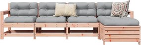 vidaXL Καναπές Κήπου Σετ 5 Τεμ. Μασίφ Ψευδοτσούγκα Ελάτης