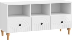 vidaXL Ντουλάπι TV 102 x 34,5 x 50 εκ. Υψηλής Στιλπνότητας Λευκό