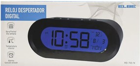 Ρολόι-Ραδιόφωνο ELBE Μαύρο Θερμόμετρο