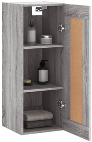 vidaXL Ντουλάπι Τοίχου Γκρι Sonoma 34,5 x 34 x 90 εκ. Επεξεργ. Ξύλο