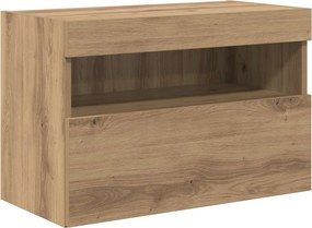 vidaXL Σετ Κονσόλας Τηλεόρασης με LED Φώτα 7 pcs artisan δρυς