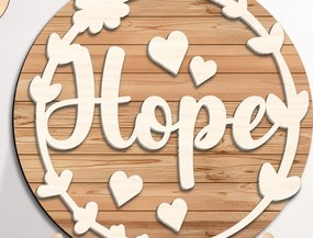 Σετ των 2 Intra απο ξύλο plywood 3mm-4mm πάχος Χριστιανικό ντεκόρ κομμένου αρχείου βάσης Δίασταση 15x15 cm INTRAFABR-98650300